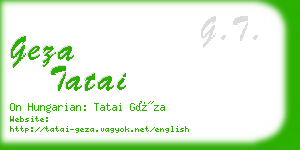 geza tatai business card